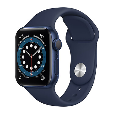 Apple Watch Series 6 GPS Aluminium Blue Bracelet Sport Deep Navy 40 mm · Reconditionné