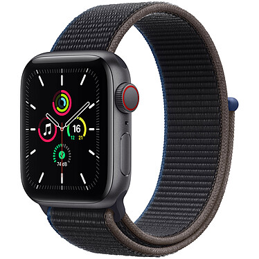 Apple Watch SE GPS Cellular Space Gray Aluminium Sport Loop Charcoal 40 mm