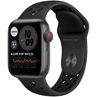 Apple Watch Nike SE GPS + Cellular Space Gray Aluminium Bracelet Sport Anthracite Black 40 mm