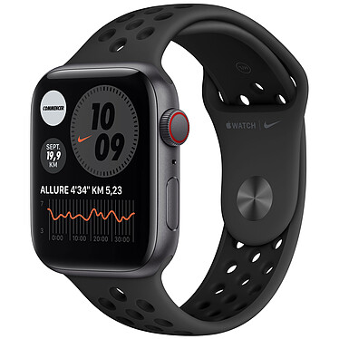 Apple Watch Nike SE GPS Cellular Space Gray Aluminium Sport Wristband Anthracite Black 44 mm