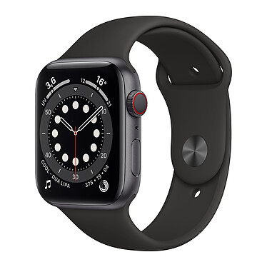 Apple Watch Series 6 GPS Cellular Aluminium Space Gray Sport Band Black 44 mm