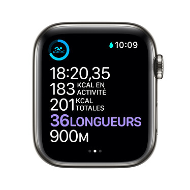 Acquista Apple Watch Series 6 GPS Cellular in acciaio inossidabile Graphite Sport Wristband Nero 44 mm
