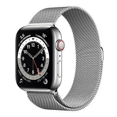 Apple Watch Series 6 GPS + Cellular Stainless steel Silver Bracelet Milanese 44 mm