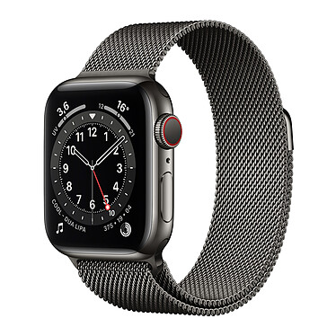 Apple Watch Series 6 GPS + Cellular Stainless steel Graphite Bracelet Milanese 40 mm