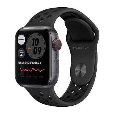 Apple Watch Nike Series 6 GPS + Cellular Aluminium Space Gray Bracelet Sport Anthracite Black 40 mm