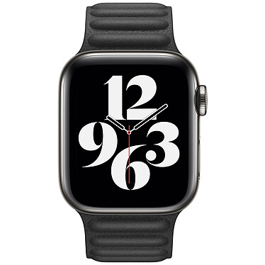 Review Apple Bracelet Leather Link 44 mm Black - Small