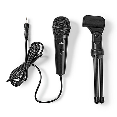 Acquista Microfono a filo Nedis con pulsante on/off e treppiede da 3,5 mm
