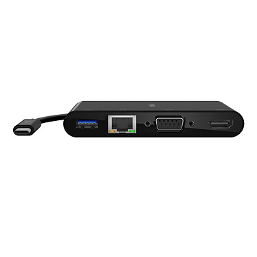 Belkin Adaptateur USB-C avec 1x HDMI 4K, 1x VGA et RJ45 Station d'accueil USB-C avec 1x USB-A 3.0, 1x HDMI 4K, 1x VGA et RJ45 Ethernet Gigabit