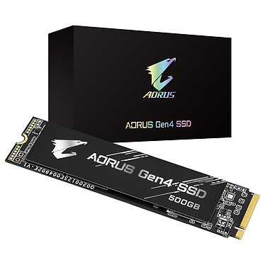 AORUS NVMe Gen4 SSD 500 Go SSD 500 Go 3D NAND TLC M.2 2280 NVMe 1.3 - PCIe 4.0 x4
