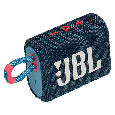 JBL GO 3 Bleu/Rose Mini enceinte portable sans fil - Bluetooth 5.1 - Conception étanche IP67 - USB-C - Autonomie 5h