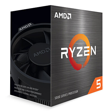 AMD Ryzen 5 5600X Wraith Stealth (3.7 GHz / 4.6 GHz) Processeur 6-Core 12-Threads socket AM4 GameCache 35 Mo 7 nm TDP 65W avec système de refroidissement (version boîte - garantie constructeur 3 ans)