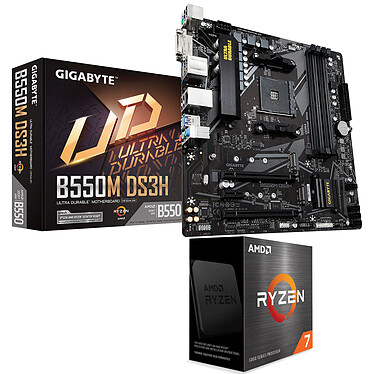 Kit de actualización de PC AMD Ryzen 7 5800X Gigabyte B550M DS3H