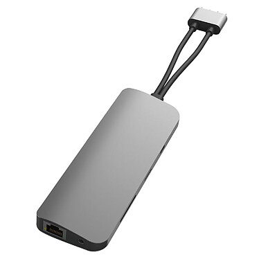 HyperDrive Viper USB-C 10-en-2 (Argent) Hub 2x USB-C vers 10 ports (Gigabit Ethernet, USB-C, 2x HDMI, 3x USB 3.1)