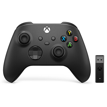 Microsoft Xbox Series X Controller + Adaptateur PC Manette de jeu sans fil + adaptateur sans fil pour PC