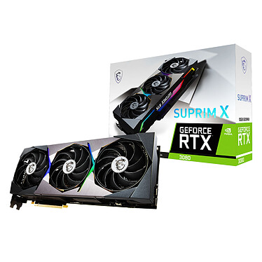 MSI GeForce RTX 3080 SUPRIM X 10G 10 Go GDDR6X - HDMI/Tri DisplayPort - PCI Express (NVIDIA GeForce RTX 3080)