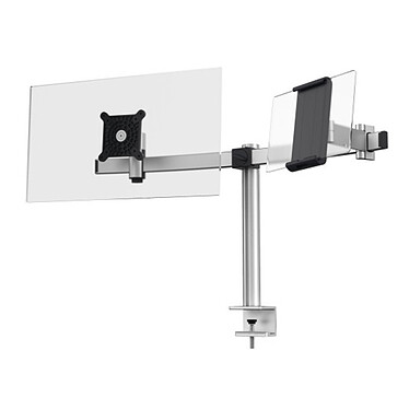 Durable Dual monitor and tablet stand with arm and clamp