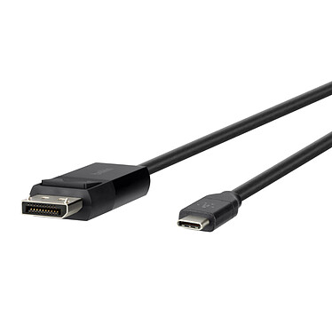 Belkin Câble USB-C vers DisplayPort compatible USB-C 3.1 et ThunderBolt 3 - 4K à 60Hz Câble adaptateur USB-C vers DisplayPort (4K à 60 Hz) - compatible Thunderbolt 3 - 1.8 m - Noir
