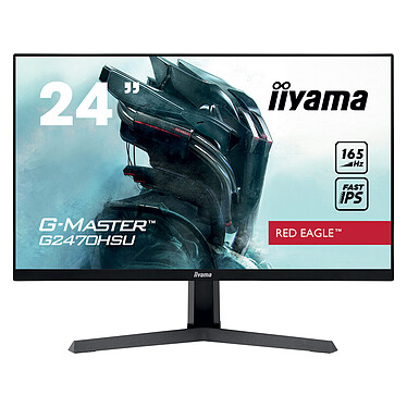 iiyama 23.8" LED - G-Master G2470HSU-B1 Red Eagle 1920 x 1080 pixels - 0.8 ms (MPRT) - Format 16/9 - Dalle Fast IPS - 165 Hz - FreeSync Premium - HDMI/DisplayPort - Noir