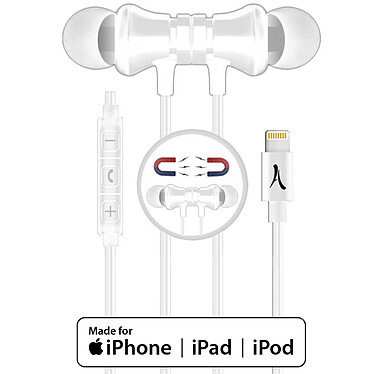 Akashi Kit Piéton Stéréo MFI Micro Intégré Blanc