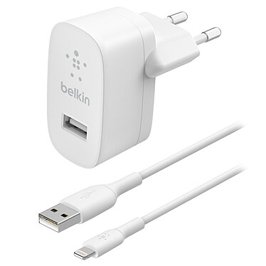 Belkin USB-A Boost Charger 12W + cavo da Lightning a USB-A (bianco)