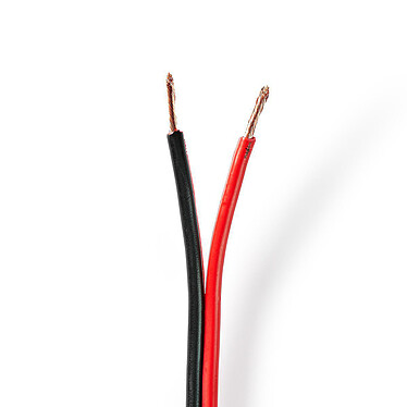Nedis Câble Haut-Parleur 2 x 2.5 mm² - 25 mètres Câble Haut-Parleur 2 x 2.5 mm² - 25 mètres - Gaine rouge/noir
