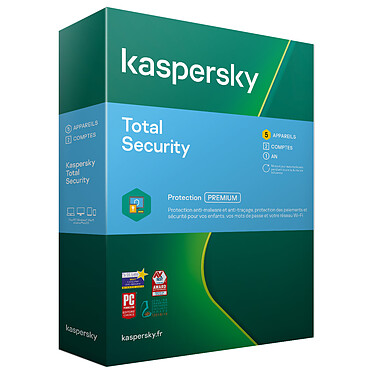 Kaspersky Total Security - Licence 5 postes 1 an