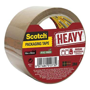 Scotch Heavy Adhesive Tape Rolls 50 mm x 50 m Havana
