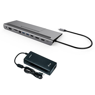 i-tec USB-C Metal Low Profile 4K Triple Display Docking Station with Power Delivery 85 W i-tec Universal Charger 112 W