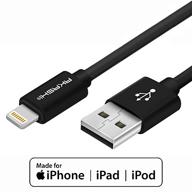 Akashi Câble USB-A vers Lightning MFI (Noir - 1m)