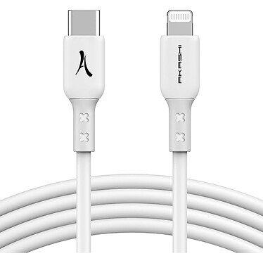 Akashi Câble USB-C vers Lightning (Blanc - 1,5m) Câble de chargement USB-C vers Lightning