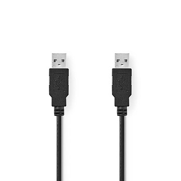 Cable Nedis USB-A / USB-A - 2 m (Negro)