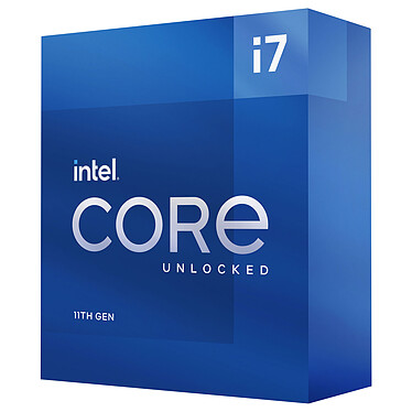 Intel Core i7-11700K (3.6 GHz / 5.0 GHz) Processeur 8-Core 16-Threads Socket 1200 Cache L3 16 Mo Intel UHD Graphics 750 0.014 micron (version boîte sans ventilateur - garantie Intel 3 ans)