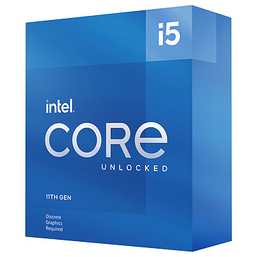 Intel Core i5-11600KF (3.9 GHz / 4.9 GHz) Processeur 6-Core 12-Threads Socket 1200 Cache L3 12 Mo 0.014 micron (version boîte sans ventilateur - garantie Intel 3 ans)