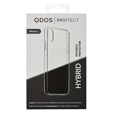 QDOS Hybrid case pour iPhone X - clear