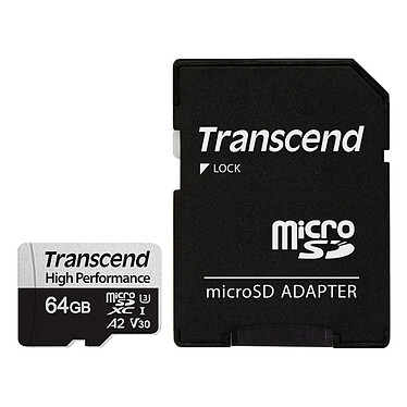 Transcend MicroSDXC 330S 64GB SD Adapter