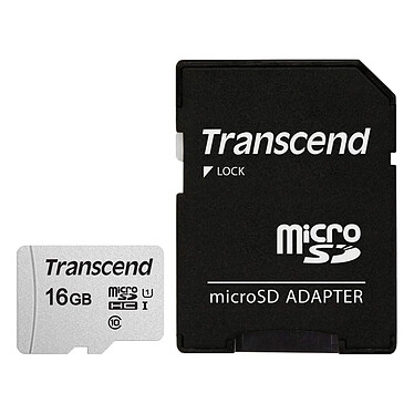 Transcend MicroSDHC 300S 16GB + Adaptador SD
