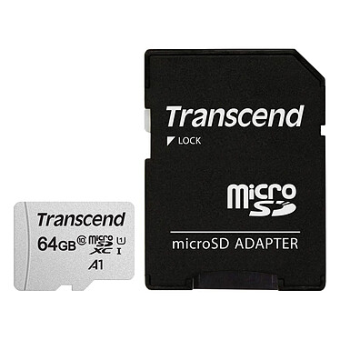 Transcend MicroSDHC 300S 64GB + adattatore SD
