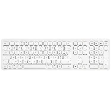 BlueElement Keyboard for Mac (Blanc) Clavier sans fil à frappe silencieuse (AZERTY, Français)