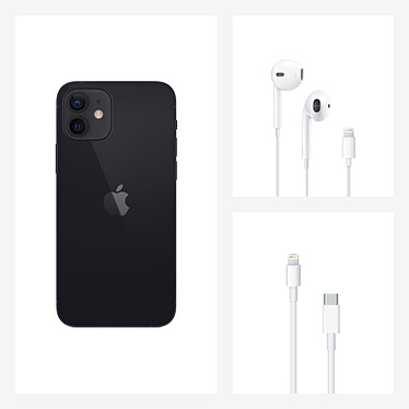 Apple iPhone 12 mini 64 Go Noir (MGDX3F/A) pas cher