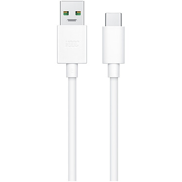Cable OPPO VOOC USB-A a USB-C Blanco (1m)