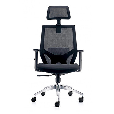 Urban Factory Ergo Chair Fauteuil ergonomique en maille respirable avec dossier et assise ajustables, accoudoirs, roulettes, têtière et renforcement lombaire