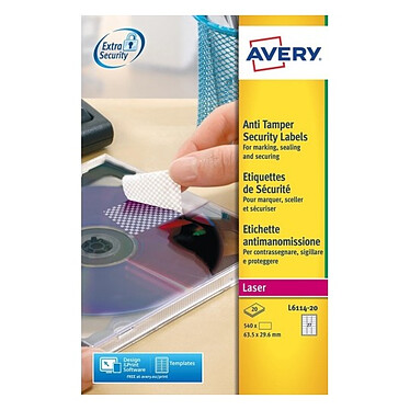 Avery Security Labels 63.5 x 29.6 mm