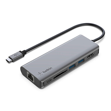 Avis Belkin Station d'accueil USB-C avec 1 x HDMI, 2 x USB-A, 1 x RJ45, 1 SD  - 100 W Passtrhough