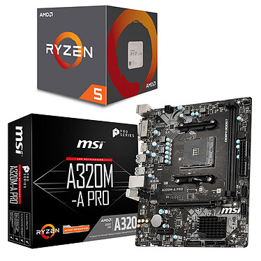 Kit de actualización de PC AMD Ryzen 5 1600 AF MSI A320M-A PRO