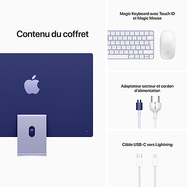 Apple iMac (2021) 24" 2 To Mauve (Z131-8GB/2TB) pas cher