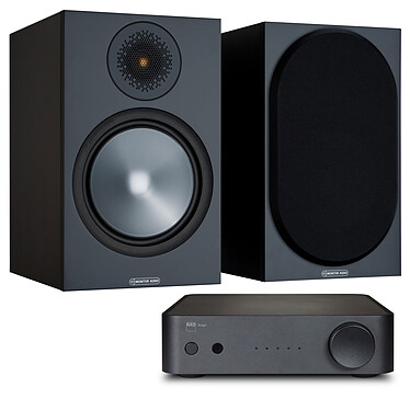 NAD AMP1 + Monitor Audio Bronze 100 Noir
