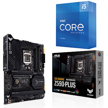 Kit de actualización para PC ASUS TUF GAMING Z590-PLUS Core i5K Placa base Socket 1200 Intel Z590 Express + CPU Intel Core i5-11600K (3,9 GHz / 4,9 GHz)