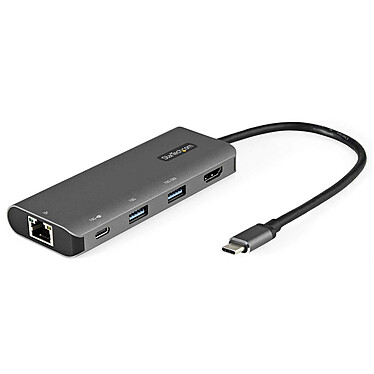 StarTech.com Multiport USB-C Adapter with 4K HDMI + USB 3.0 + Ethernet + PD