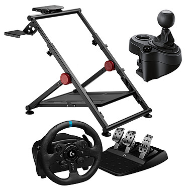 Logitech G923 (PC / PlayStation 5 / PlayStation 4) + Driving Force Shifter + OPLITE Wheel Stand GT Pro