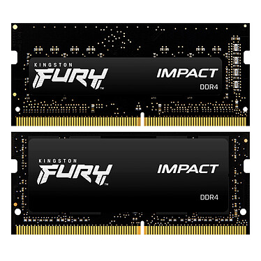 Avis Kingston FURY Impact SO-DIMM 32 Go (2 x 16 Go) DDR4 3200 MHz CL20 (KF432S20IB1K2/32)